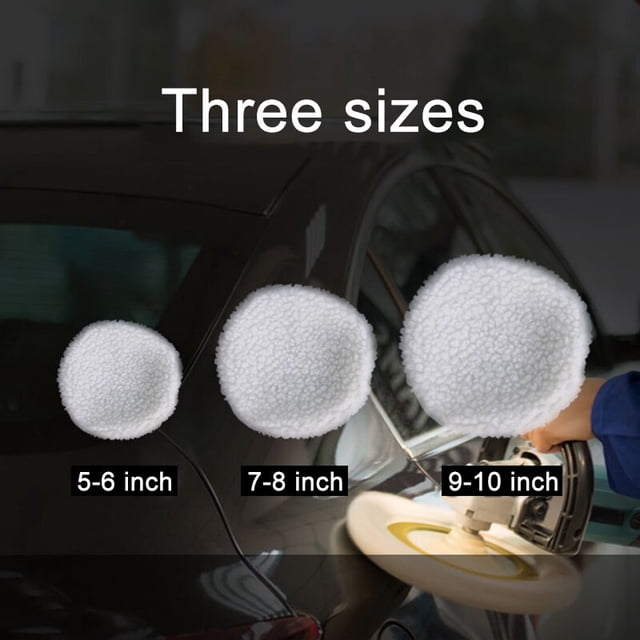 High Quality 3 Sizes Polishing Pad for Polisher Machine Waxing Polishing Buffing Car Paint Care Polisher Pads for Car Accessoryblue 9-10 INCH He Qiyong unisex