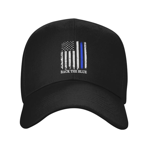 Back The Blue Flag Sandwich Cap Unisex Adjustable Adult Baseball Caps Casquette Hats Flat Cap Curved Brim Cap Fishing Hat