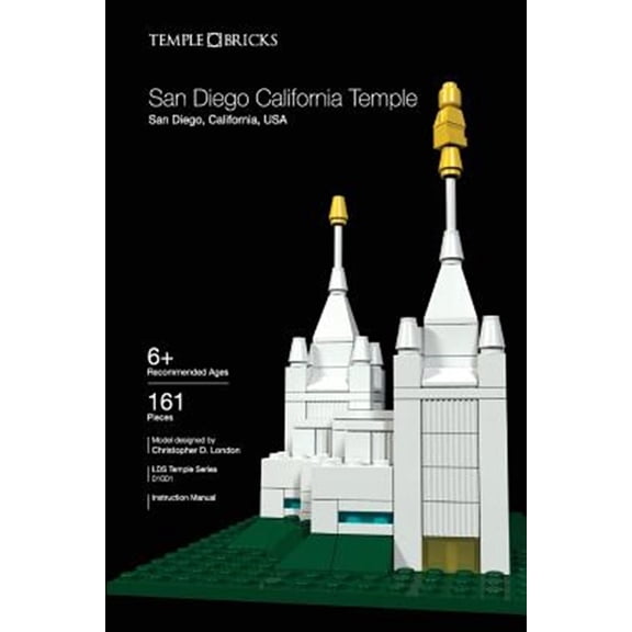 Pre-Owned Temple Bricks: San Diego California Temple: Construction Toy Building Instructions
