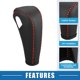 thumbnail image 4 of Cubierta para maletero de coche, pomo de cambio de marchas para Chevy Sonic 2012-2020, piel sintética, puntos negros y rojos, 4 of 7