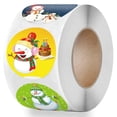 thumbnail image 4 of 50-500 Uds pegatinas de dibujos animados Feliz Navidad pegatinas redondas para niños etiquetas de decoración de regalo Scrapbooking adhesivo de papelería, 4 of 4