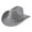 Grey, variant on AWZXDE Western Cowboy Hat For Men And Women Bohemian Style Fedora With Rhinestone Embellishments Khaki