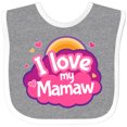 thumbnail image 3 of Inktastic I Love My Mamaw Grandchild Girls Baby Bib, 3 of 4