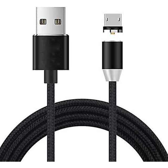 Cable USB Magnético Cable De Carga Con Micro Usb-negro. Afortunado Sencillez