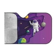 thumbnail image 2 of Kdxio Astronaut on Mission in Outer Space Print Windshield Sun Shade, Foldable Sun Blocker for Car,Truck,SUV Automotive Interior Sun Protection,Reflective Shade for Front Windshield(Small), 2 of 7
