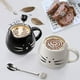 thumbnail image 2 of ZEAYEA Juego de 2 tazas de café con diseño de gato, taza de leche de té con cuchara de porcelana de 12 onzas para mujeres y niñas amantes de los gatos, tazas de pareja de gatitos, el mejor regalo, 2 of 3