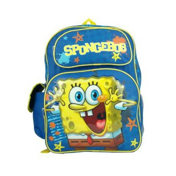 SpongeBob SquarePants Backpack Spongebob Blue 16" School Bag New
