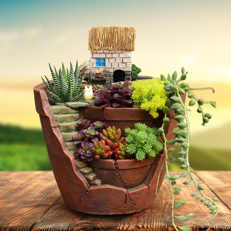 10x12CM Sky Garden Small House Succulent Green Plant Planter Herb Flower Basket Bonsai Pot Home Decor 10x12CM Sky Garden Small House Succulent Green Plant Planter Herb Flower Basket Bonsai Pot Home Decor