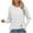 White, variant on Uaswgudfs Women's Tunic Sweaters Lightweight Casual Long Sleeve Crewneck Pullover Black Fall Fashion Tops with Thumb Hole M