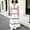 White, variant on FAHXNVB Girls' Puff Sleeve Maxi Dress Smocked Waist Ruffle Trim Tie Front Dress Casual Loose Fit Spring Summer Party Fashion Dress 8-12 Years