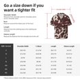 thumbnail image 3 of PAYOHTO Cow Textured Print Brown Mens Hawaiian Casual Short-sleeved Shirt Tropical Summer Beach Button Down Shirts, 3 of 7