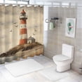 thumbnail image 7 of Pratyus Birds Wall American Scene Painting Shower Curtain Set with Hooks Chic Modern Bathroom Decor Cloth Fabric 100% Polyester Fiber 69x72, 7 of 7