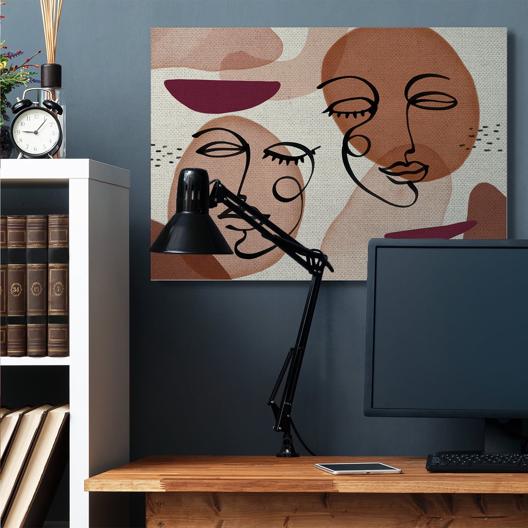 Stupell Industries Abstract Facial Features Warm Circular Shapes Canvas Wall Art by Ziwei Li