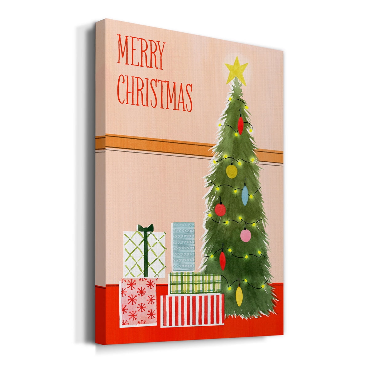 Christmas Stockings Collection B- Gallery Wrapped Canvas