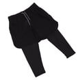 thumbnail image 3 of Pantalones cortos para hombre, cómodos, transpirables, informales, elegantes, deportivos, para entrenamiento, color negro, talla M, 3 of 15