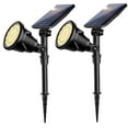 thumbnail image 7 of ROSHWEY 600LM Solar Spotlights Outdoor for Garden,IP65 Waterproof Solar Spot Lights Landscape Lighting for Walkway Wall Garden Backyard Path Pathway Driveway, Amber Light 2 Pack, 7 of 7