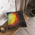 thumbnail image 5 of KLL Tennis Ball On Fire And Water Decorative Throw Pillow Covers Velvet Soft for Couch Sofa Bedroom Living Room Outdoor (No pillow core)- 18"x18", 5 of 5