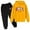 Yellow, variant on REDARER Kids Hoodie and Pants Set Letter Printed Pullover with Underwear, Casual Long Sleeve Outfit for Boys Girls Fall Winter,4-5 Years