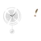 thumbnail image 5 of Reloj de pared,Reloj de pared decorativo para baño y dormitorio.,Reloj de pared redondo silencioso y sin tictac,regalo,Escultura de hojas,Estatua de hoja de metal Escultura de hoja Decoración, 5 of 8