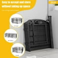 thumbnail image 3 of 24 Inch 8-Panel Metal Dog Playpen, Heavy Duty Indoor Outdoor Pet Exercise Pen with Door, Foldable Puppy Pen for Large Medium Small Dogs - Black, 3 of 6