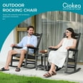 thumbnail image 5 of Ciokea Outdoor Black Rocking Chair All-Weather HDPE Oversize Porch Rocker Chair for Patio Garden Backyard, 5 of 8