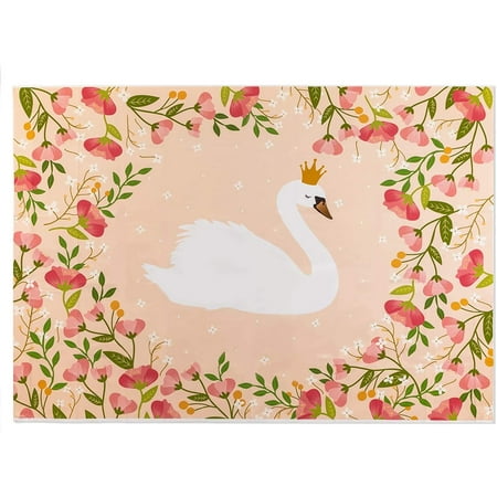 Image of Swan Photo Booth Backdrop for Baby Shower (86 x 60 Inches)