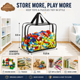 thumbnail image 5 of Clear Organizer Bags with Zipper, Clear Storage Bags with Zipper for Toys, Reusable Clear Zipper Pouches and Plastic Storage Bags for Building Blocks Puzzles Toy Storage, 6 Pack, 5 of 9