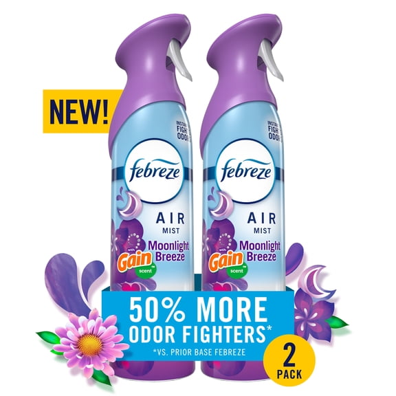 Febreze Air Mist Air Freshener Spray, Gain Moonlight Breeze, 8.1oz, 2 Count