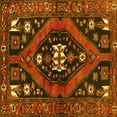 thumbnail image 1 of Ahgly Company Machine Washable Indoor Square Persian Yellow Traditional Area Rugs, 6' Square, 1 of 4
