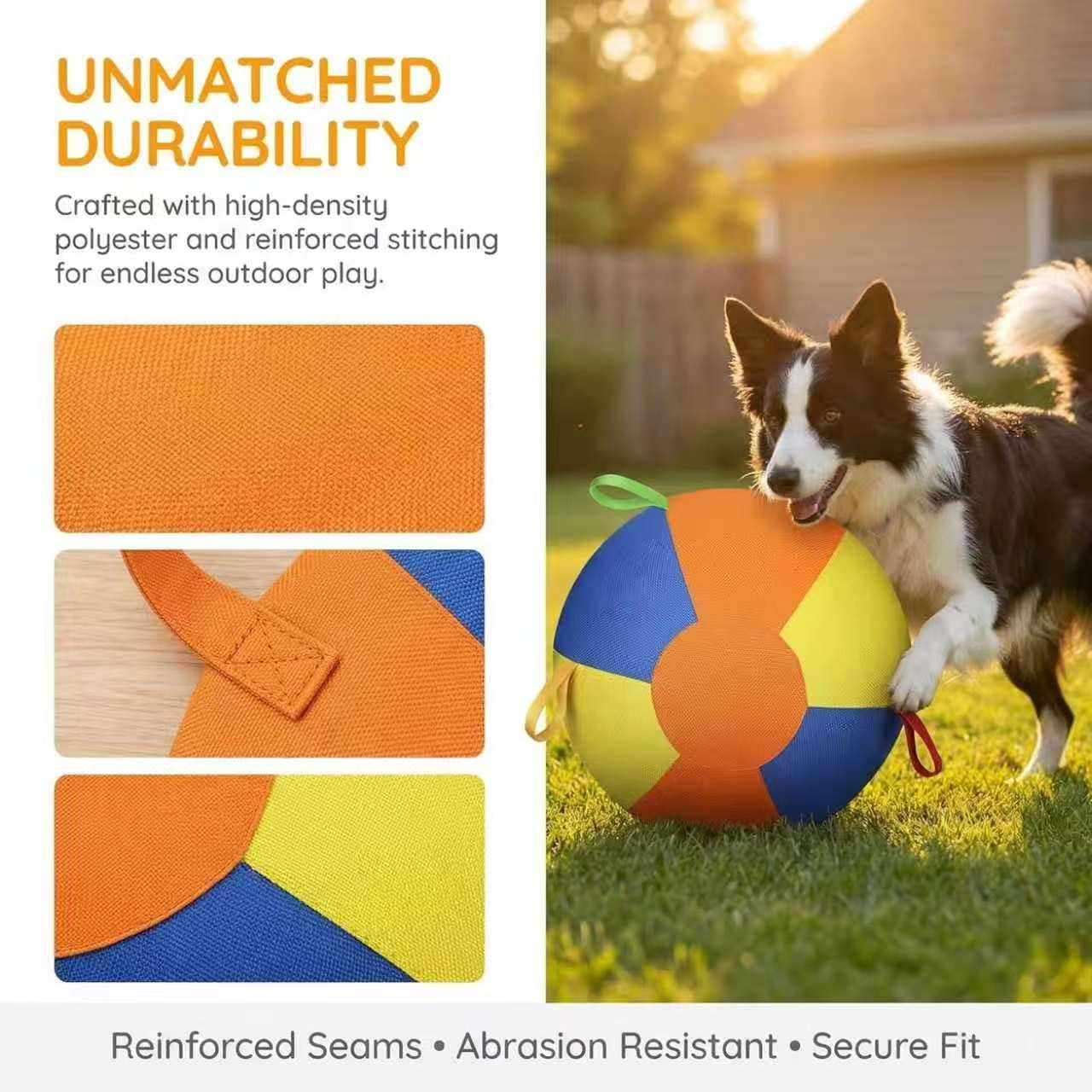 HZMSYQ 10" Herding Ball for Dogs & Horses,Indestructible Pet Toys,Dog Balls for Aggressive Chewers,Durable Exercise Ball for Large Pets for Training, Fetch & Water Play