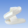 thumbnail image 4 of Wensltd Women Open Toe Slippers Flat Slide Soft Sole Lightweight Wide Width Daily Outdoor Walking Slippers White, 4 of 5