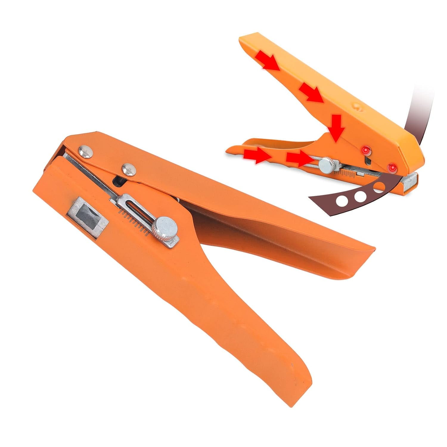 ABPETE 8mm Heavy Duty Metal Hole Punch Single Hole Puncher Tool for Paper Chipboard Index Cards Leather Working and Craft Projects
