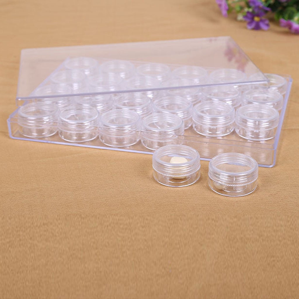 Clearance! Eeatig Storage 1Pcs Plastic Art Jewelry Box 24 Grids Rectangle Tool Storage Bead Container Housekeeping & Organizers Household Essentials White