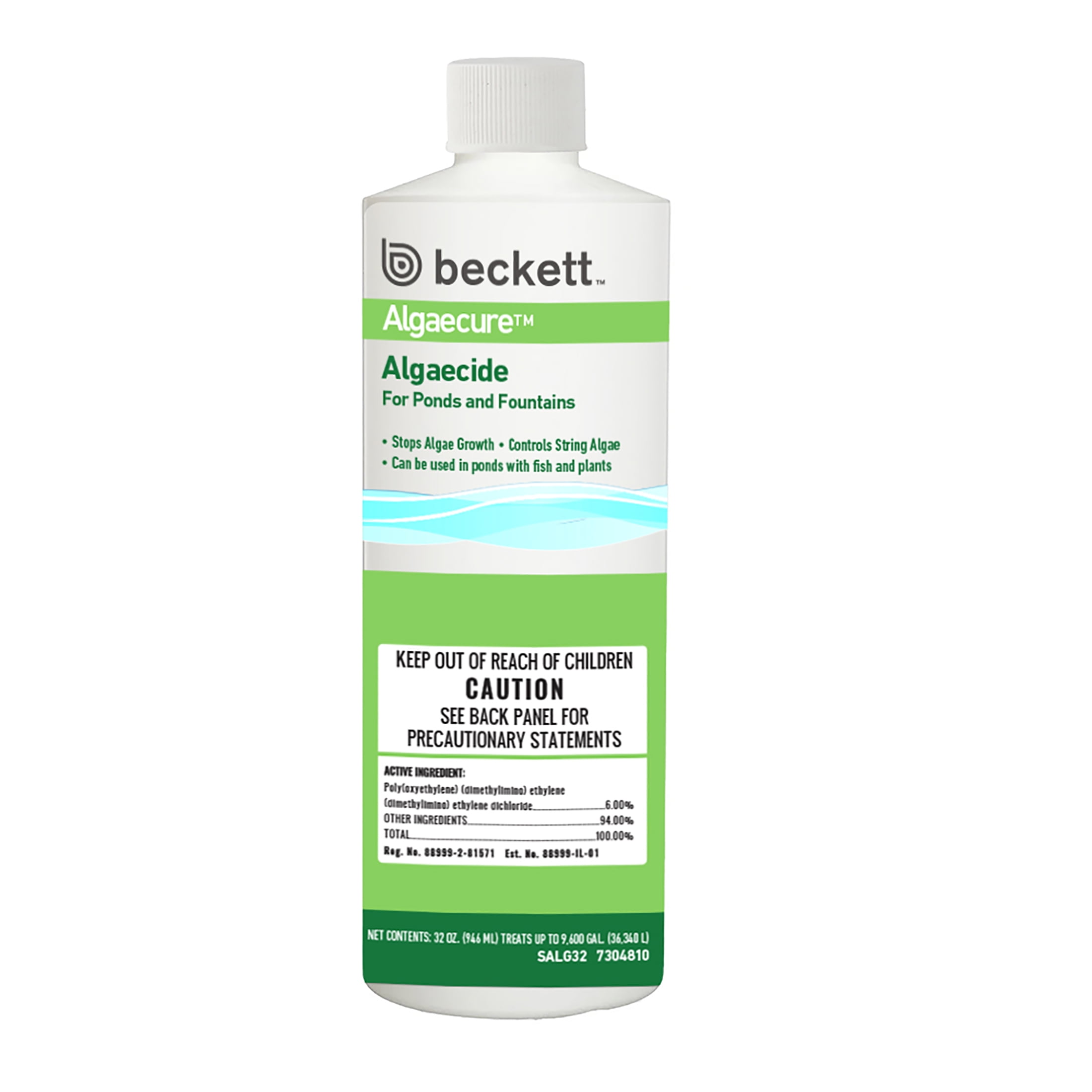 Beckett Algaecure™ Algaecide for Algae Control, For Clean, Clear Ponds