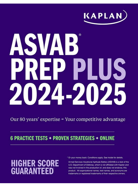 Kaplan Test Prep: ASVAB Prep Plus 2024-2025: 6 Practice Tests + Proven Strategies + Online + Video (Paperback)