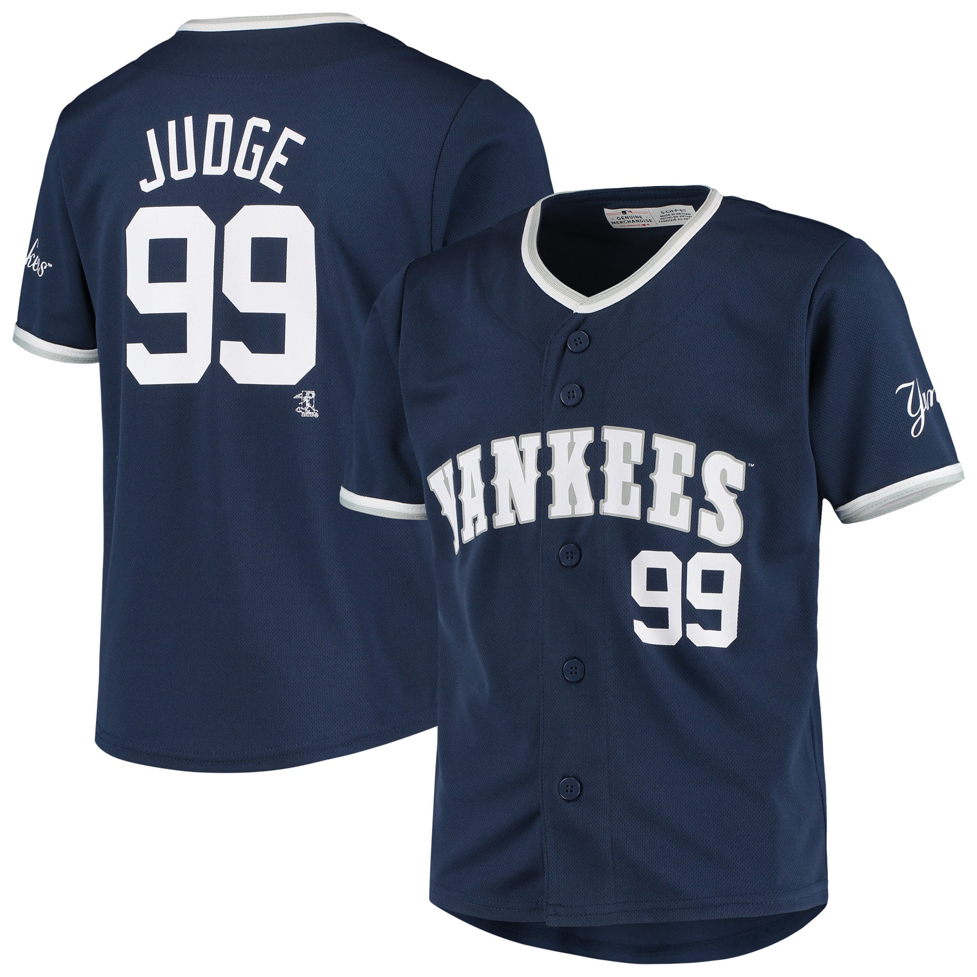 Youth Aaron Judge Navy New York Yankees Player Jersey - Walmart.com ...