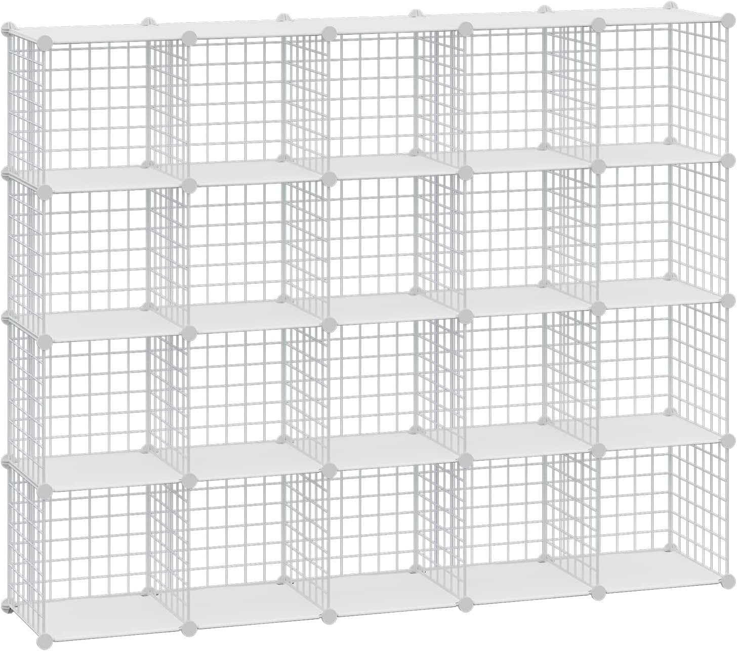 YOUTENG Wire Cube Storage Organizer, 12Cube Metal Grids Storage Shelf