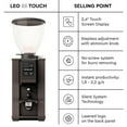 thumbnail image 2 of MACAP LEO 55 – Satin Black Espresso Grinder, Touch Display, 55mm Burrs, 2 of 9