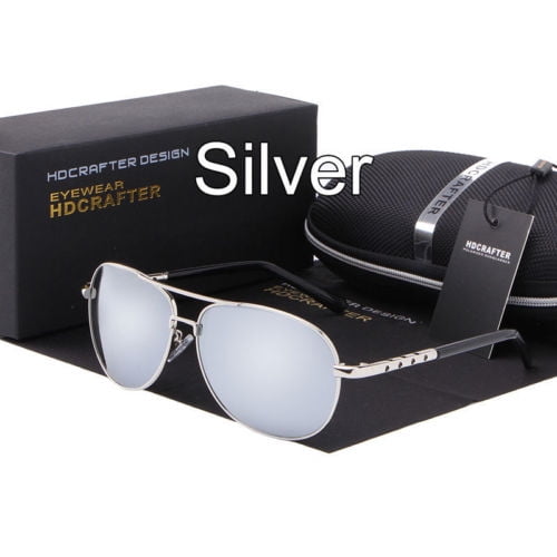 Black Polarized Aviator Men Glasses Outdoor Sports Eyewear Driving UV Sunglasses 
