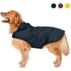 thumbnail image 1 of Chubasquero para perros con capucha, orificio para el cuello y rayas reflectantes seguras, chaqueta impermeable ultraligera, transpirable y 100 % impermeable para perros de tamaño mediano (6xl) azul, 1 of 5