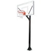 First Team Sport III-BP Steel-Acrylic In Ground Fixed Height Basketball System, Royal Blue