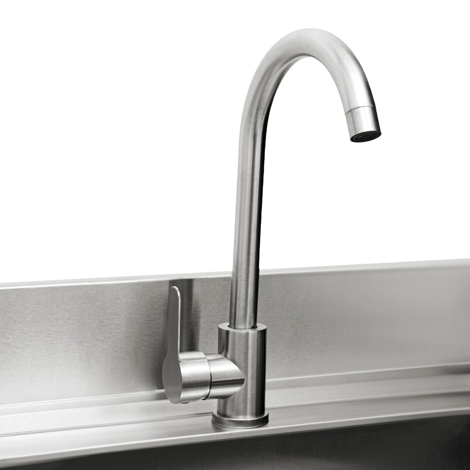 Commercial Kitchen Prep Utility Sink with Drainboard Compartment Stainless Steel