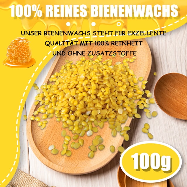 Bearachild Pastillas de cera de abejas naturales para proyectos de bricolaje Aplicaciones amplias Pellets de cera de abejas cosméticos Kits para hacer velas