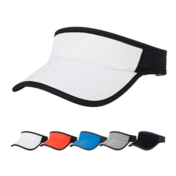 Sport Sun-Visor Hat Men Women Summer UV Protection, Lightweight Cooling Golf Running Tennis Sweat-Band Cap Blue One Size
