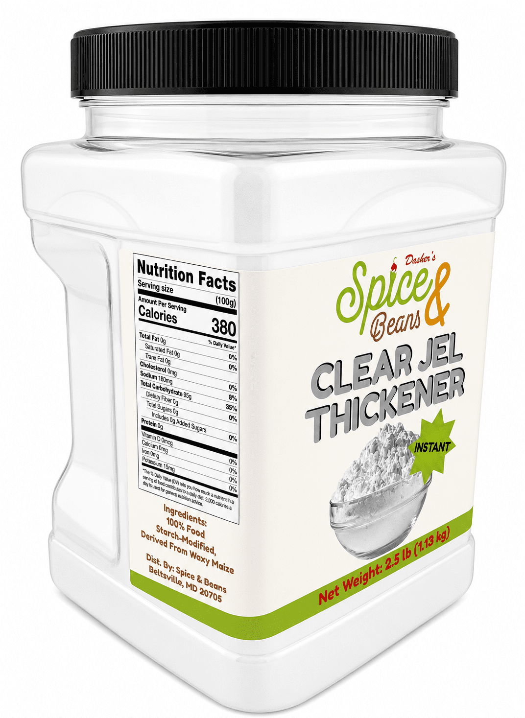 Clear Jel Instant Thickener - by Dasher's Spice & Beans - 2.5 lb.
