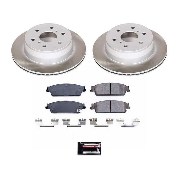 Rear Brake Pad and Rotor Kit - Compatible with 2007 - 2014 Chevrolet Tahoe - Power Stop