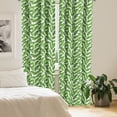 thumbnail image 2 of Ambesonne Banana Leaf Curtains, Lively Green Nature, Pair of 28"x63", Lime Green White, 2 of 5