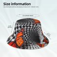 thumbnail image 5 of Balery Butterflies Optical Illusion Sun Hats for Men Women Bucket Hat UPF 50+ Buckey Hat Boonie Hat Foldable UV Protection Hiking Beach Fishing Summer, 5 of 9
