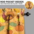 thumbnail image 3 of Fall Kitchen Curtains 39 Inch Short - 32Panel Set, Autumn Harvest Print, Rod Pocket Window Treatment for Thanksgiving, Farmhouse, Cafe, Living Room - Machine Washable, 3 of 4