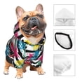 thumbnail image 3 of Fotbe Trendy Colorful Pineapples 1 Print Small Dog Sweater Hoodies Pet Grey Hooded Soft Fleece Sweatshirts with Pocket Fall Winter Puppy Cat Sweaters Warm Clothes-X-Small, 3 of 7